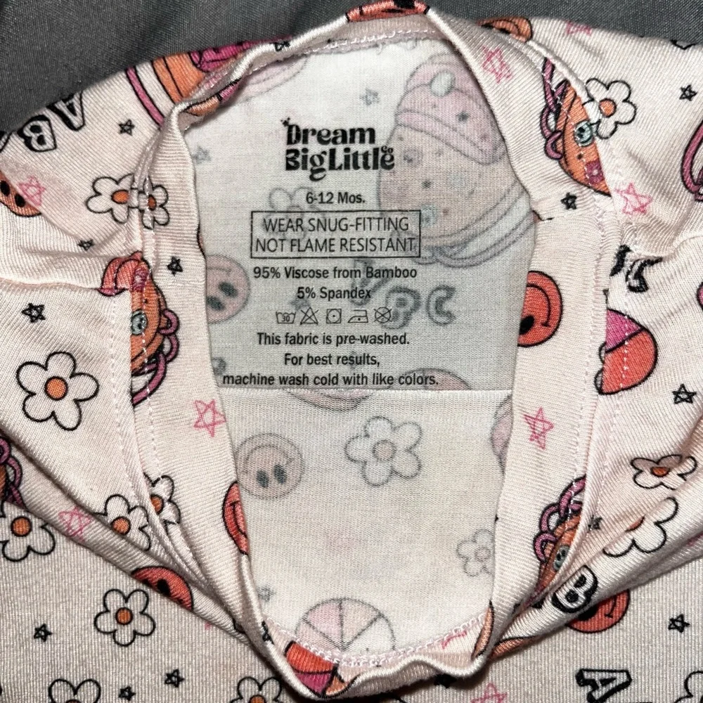 Dream Big Little Baby Girl Retro Bamboo Pajama‎ Top